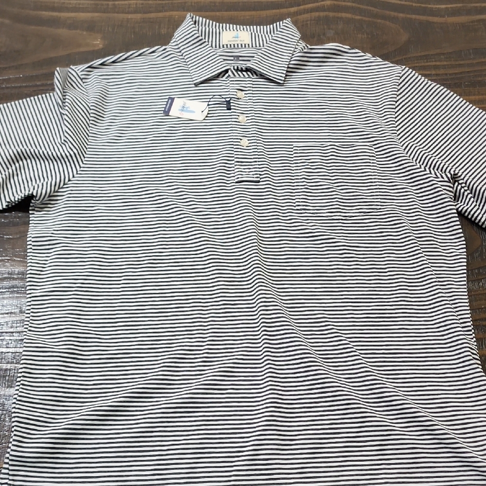 johnnie-O Classic Black and White Polo